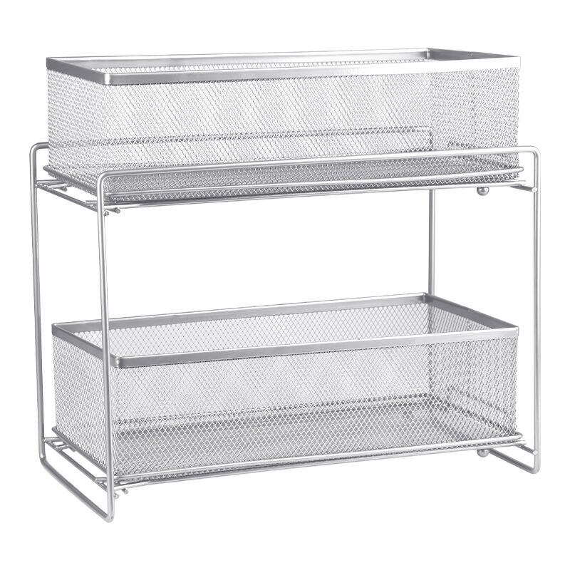 foto del prodotto haloyo organizzatore sotto lavello scaffale sotto lavello a 2 ripiani scaffale portaoggetti per cucina e bagno nero 351832.5cm