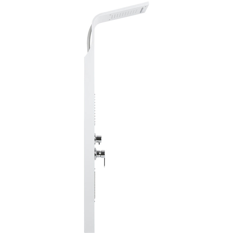 foto del prodotto haloyo pannello colonna doccia in acciaio inox, funzioni da massaggi, doccia a pioggia e doccetta 140207cm bianco