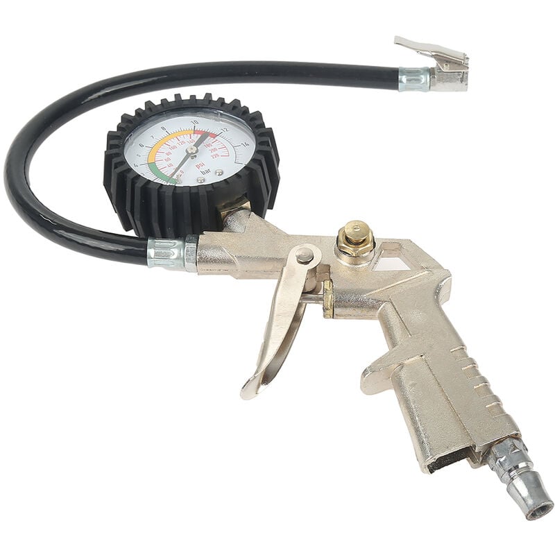 foto del prodotto haloyo pompa per pneumatici, con manometro, 0 16 bar,220 psi, con elevata resistenza, ideale per auto