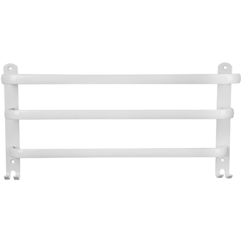foto del prodotto haloyo portasciugamani da parete a 3 ripiani porta asciugamani da bagno scala da bagno a 3 ripiani acciaio spazzolato 50 x 24 x 14,4 cm bianco