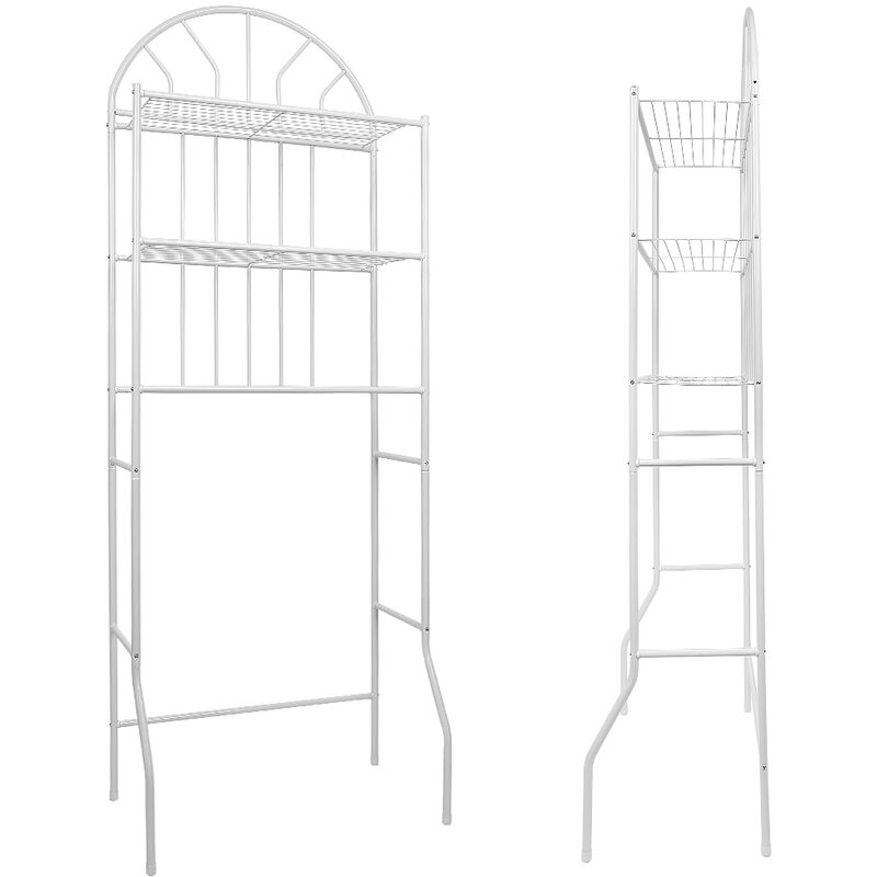 foto del prodotto haloyo scaffale per bagno con 3 ripiani gabinetto 6534177cm bianco