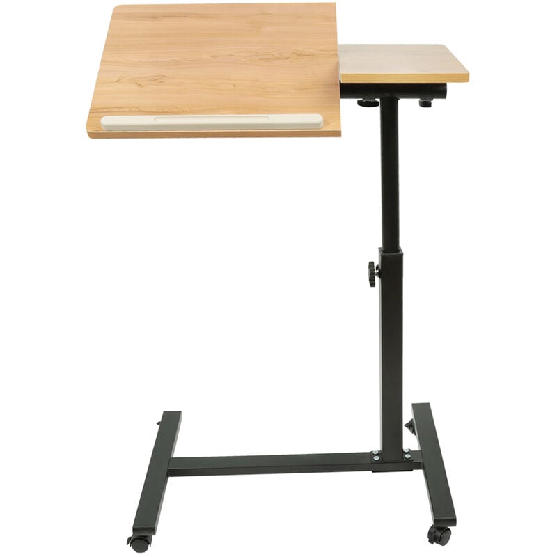 foto del prodotto haloyo scrivania in piedi con 4 ruote, regolabile in altezza, tavolo per laptop, scrivania sit stand con ruote, tavolo alto mobile, tavolo