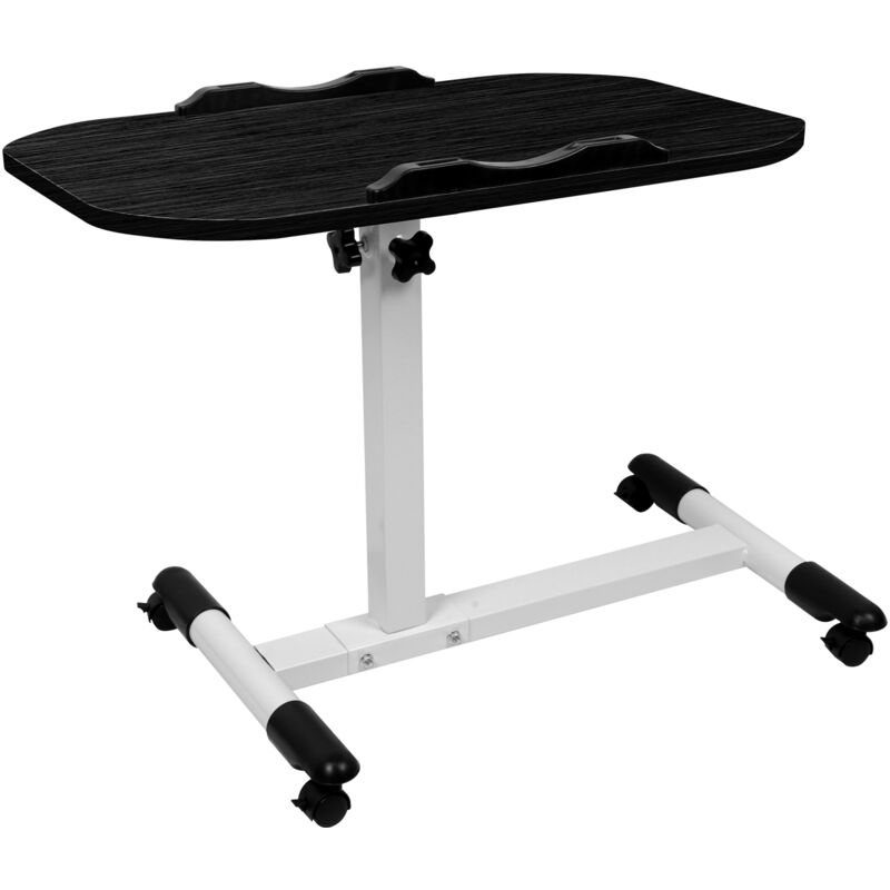 foto del prodotto haloyo scrivania per computer mobile pieghevole con ruote, scrivania per ufficio domestico per soggiorno, tavolino laterale, 60 x 40 x 61 95 cm,