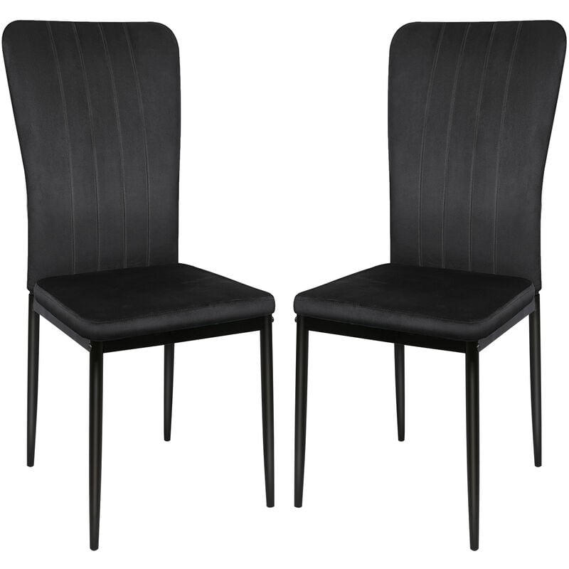 foto del prodotto haloyo set 2 sedie pranzo, sedie imbottite con gambe in metallo, sedie soggiorno, sedie cucina, morbido velluto, portata fino a 110 kg, per sale da