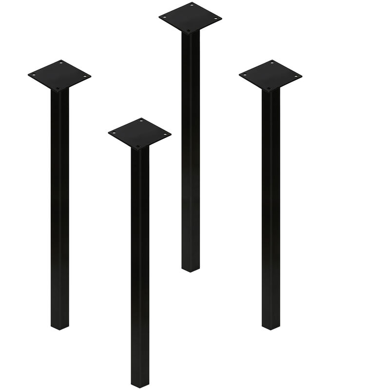foto del prodotto haloyo set 4 piedini per letto contenitore ,gamba quadrata per mobile,gambe del divano,altezza 90 cm,nero