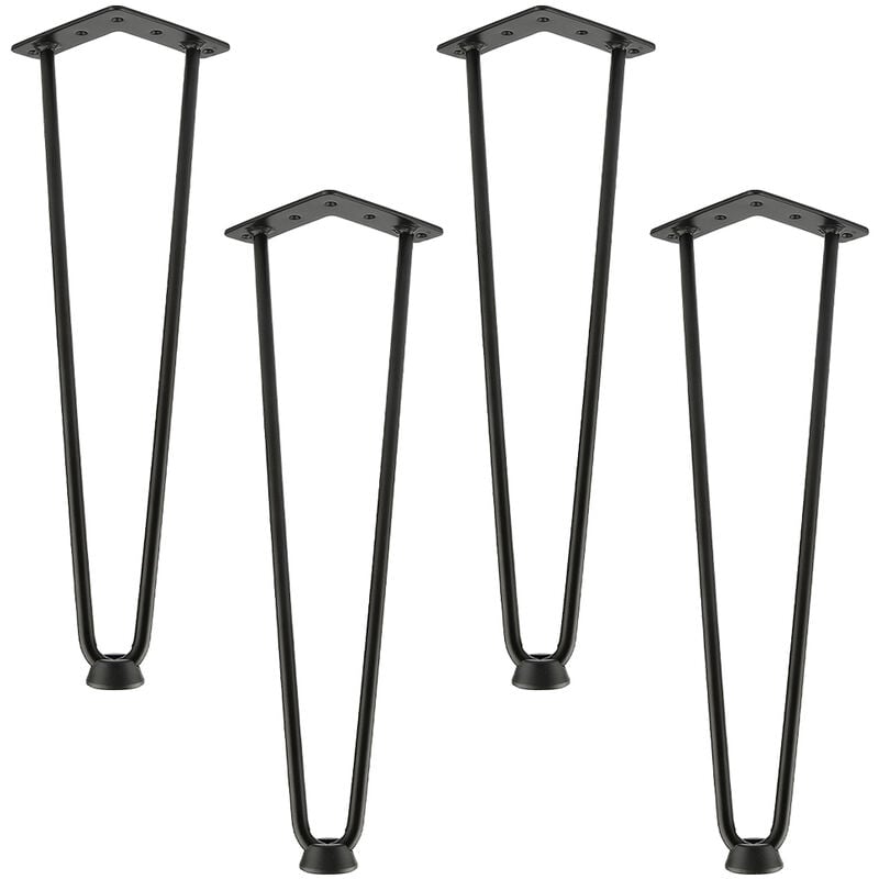 foto del prodotto haloyo set di 4 gambe tavolo a forcina,gambe per tavolo da hotel, bar, supporto per gamba da tavolino, 41cm 2 rami