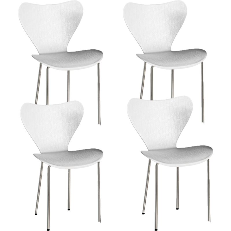 foto del prodotto haloyo set di 4 sedie da pranzo sedie da cucina in plastica per uso domestico e in ufficio bianco