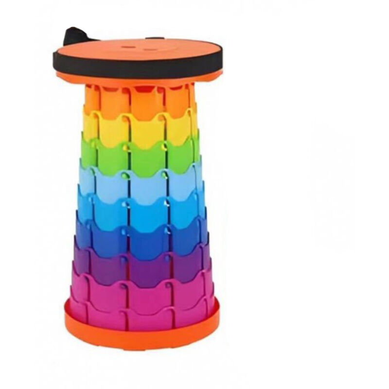 foto del prodotto haloyo sgabello pieghevole portatile, sgabello retrattile di seconda generazione, sgabello da campeggio, regolabile in altezza,colore