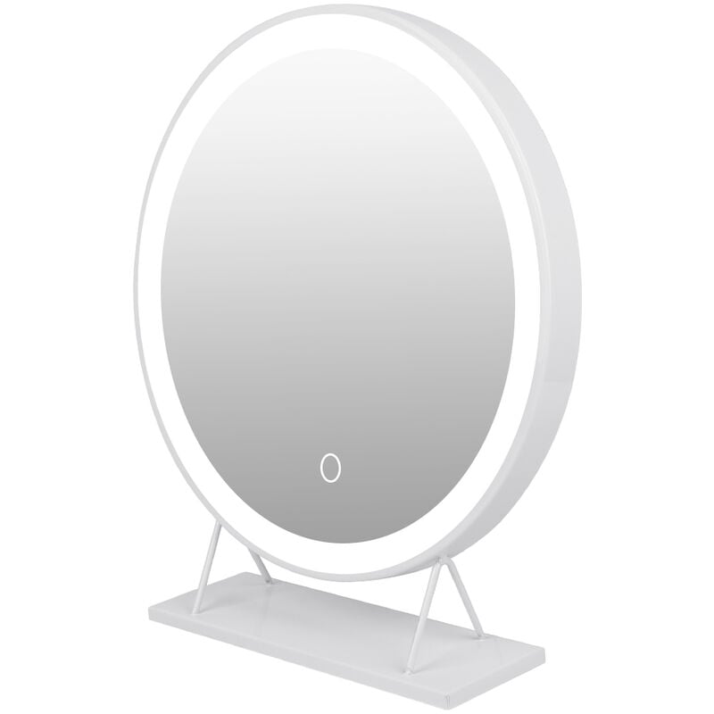 foto del prodotto haloyo specchio cosmetico rotondo specchio per il trucco luminoso, 40 40 cm, 6500 k, bianco freddo