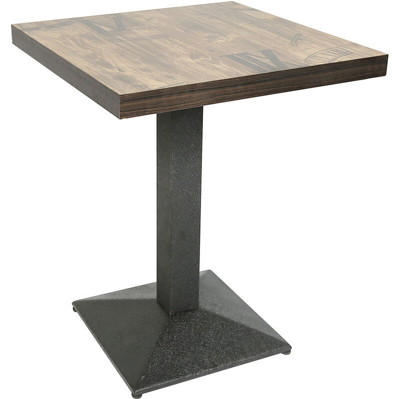 foto del prodotto haloyo tavolo da bar tavolo alto 606075cm tavolo quadrato stile industriale con top in legno