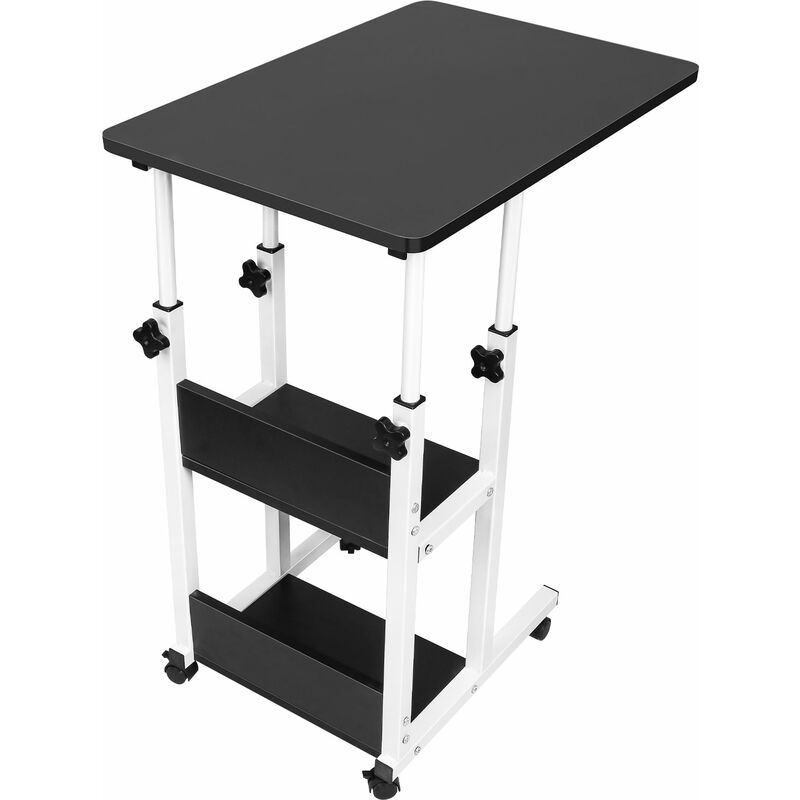 foto del prodotto haloyo tavolo scrivania porta pc computer,60 x 40 x 76 86.5 cm,nero