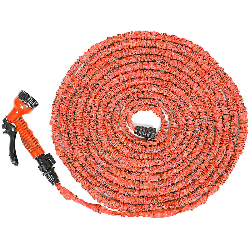 foto del prodotto haloyo tubo garden,canna per acqua, tubo flessibile per acqua,100ft 30 m arancione