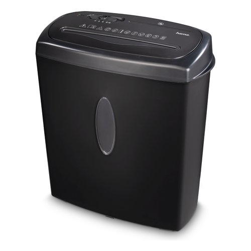 foto del prodotto hama distruggi documenti elettrico home x10cd, taglio a croce, cd, carte dicredito, 15 lt, nero