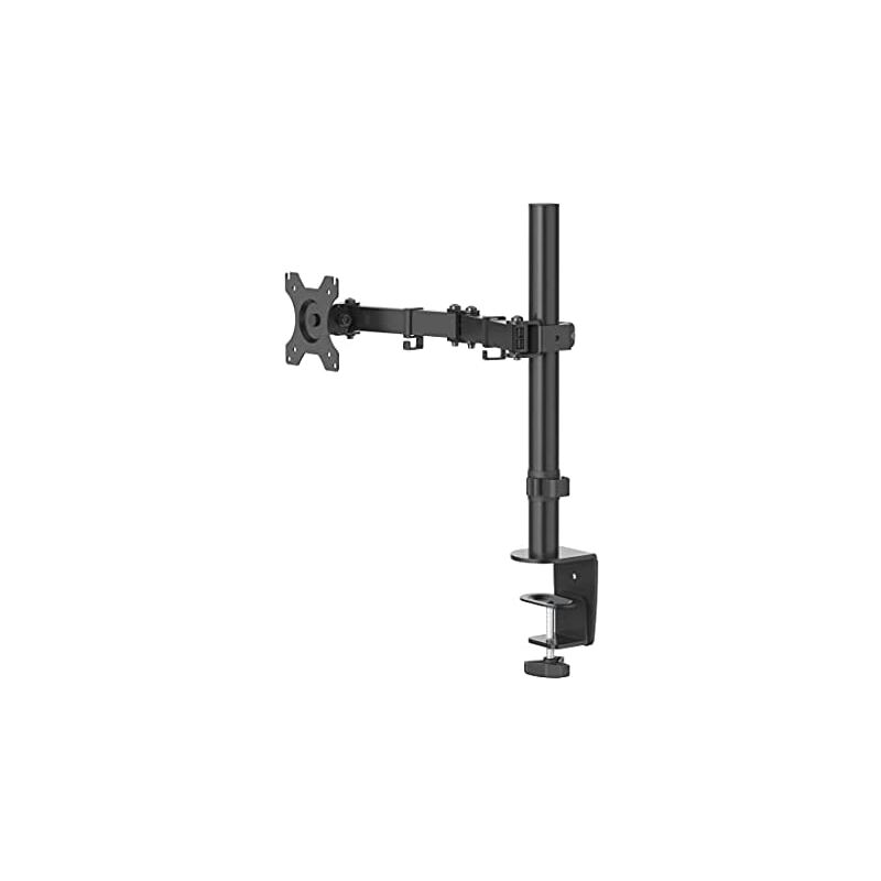 foto del prodotto hama supporto per monitor da 13 a 32 con 1 braccio vesa 75x75 100x100, inclinazione 45 45 , pivot 180 , fino a 10kg, altezza regolabile ,