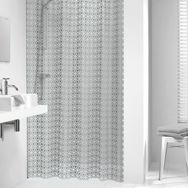 foto del prodotto hammam tenda da doccia, peva, argento, 180 x 200 cm - sealskin