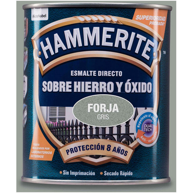 foto del prodotto hammerite smalto antiossidante 5093227 grigio 750 ml mat