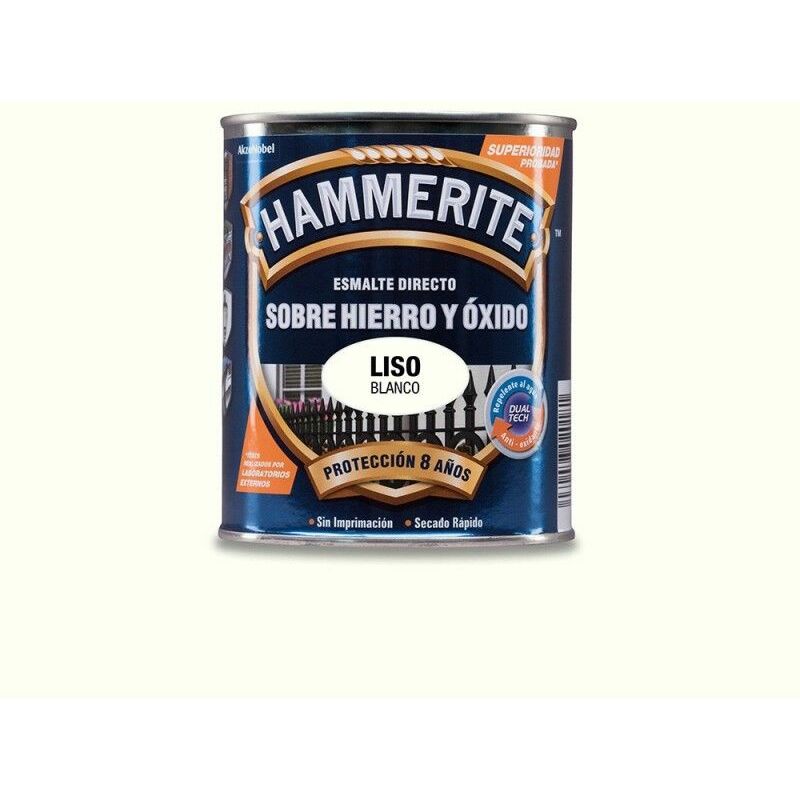 foto del prodotto hammerite smalto metallizzato bianco lucido liscio 0,750 l 5094130