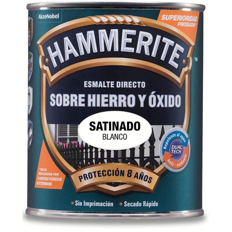 foto del prodotto hammerite vernice akzonobel 5093743 750 ml smalto per finiture bianco raso