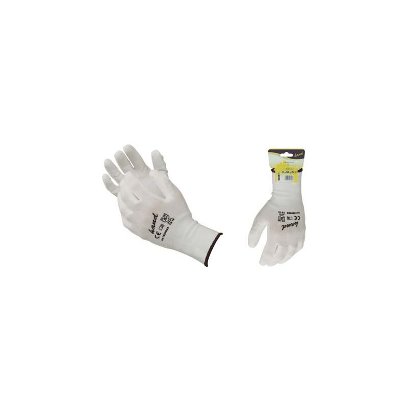 foto del prodotto hand guanto poliuretano bianco maglia leggera sintetico bianco 10 conf. da 12pa