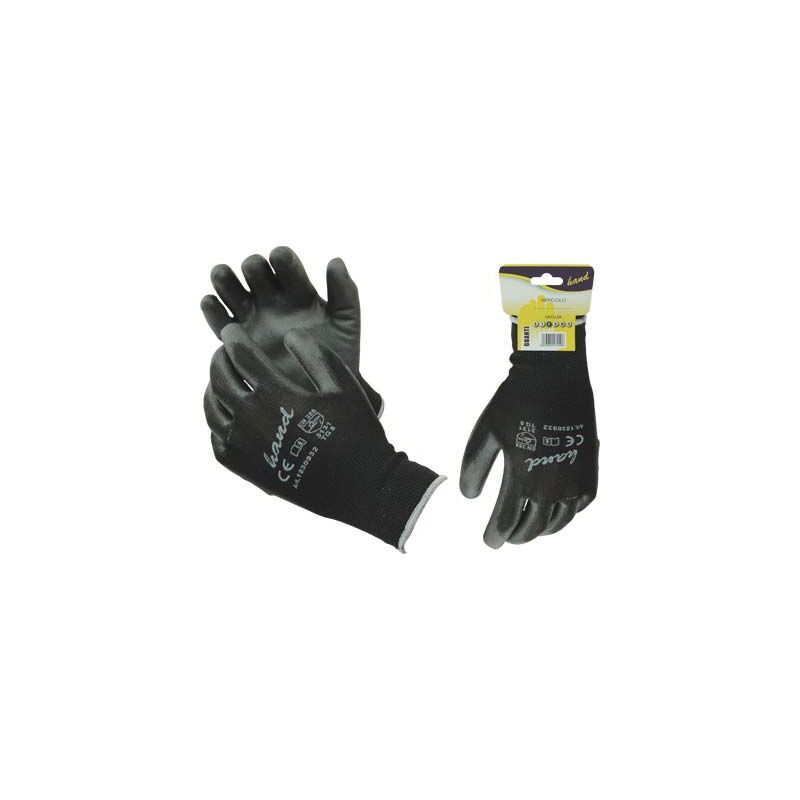 foto del prodotto hand guanto poliuretano nero maglia leggera sintetico nero 11