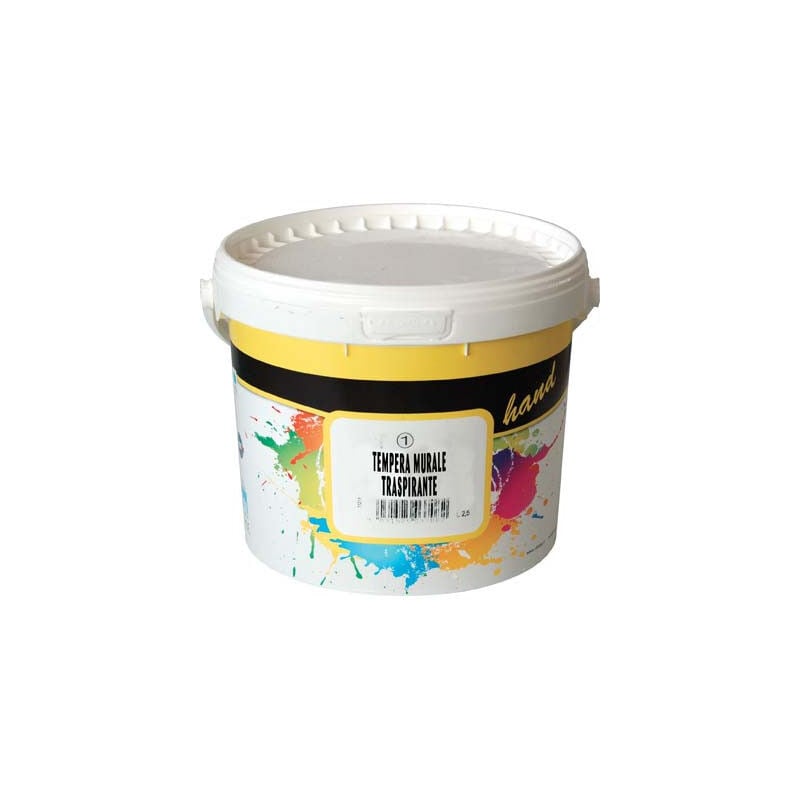 foto del prodotto hand idropittura tempera murale bianco lt 2,5