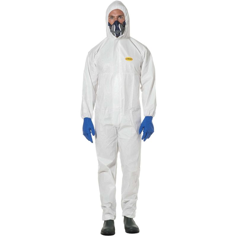 foto del prodotto hand logica tuta monouso bianco 55gr pp pe laminato xl