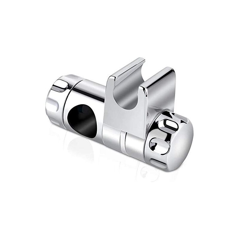 foto del prodotto hand shower holder, wall mounted shower rod, adjustable hand shower holder, chrome finish quality abs plastic notch, 18 25mm od sliding bar bathroom
