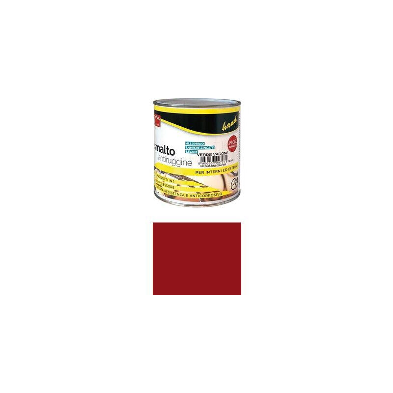 foto del prodotto hand smalto antiruggine rosso ml 750