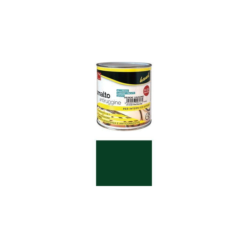 foto del prodotto hand smalto antiruggine verde bottiglia ml 750
