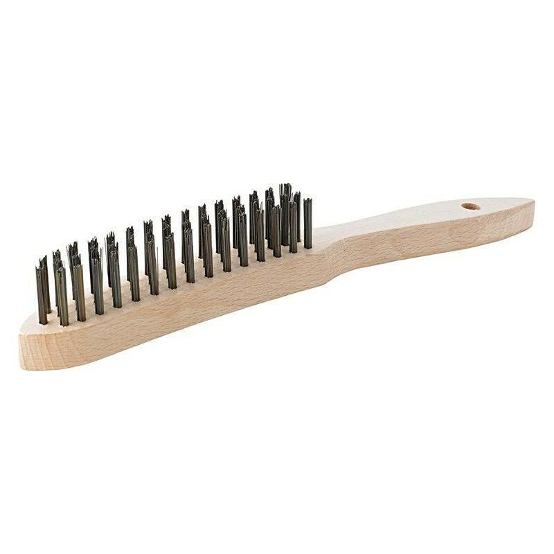 foto del prodotto handbrush in acciaio liscio, 6 file