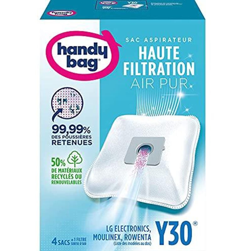 foto del prodotto handy bag y30 lg v3310, confezione 4 sacchetti per aspirapolvere