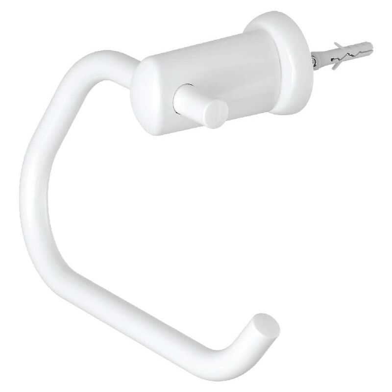foto del prodotto handy pap muro portarotolo carta igienica di design da parete, in acciaio, ideale anche per legno e cartongesso 100 made in italy bianco