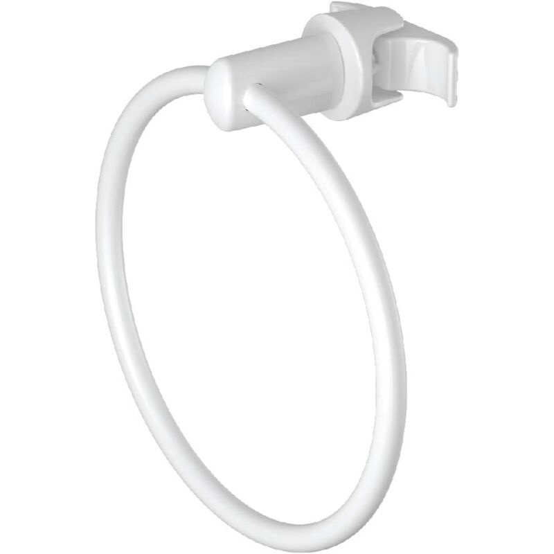 foto del prodotto handy ring tubolare - portarotolo carta igienica per radiatore tubolare multicolonna - si fissa direttamente sul radiatore tubolare - bianco