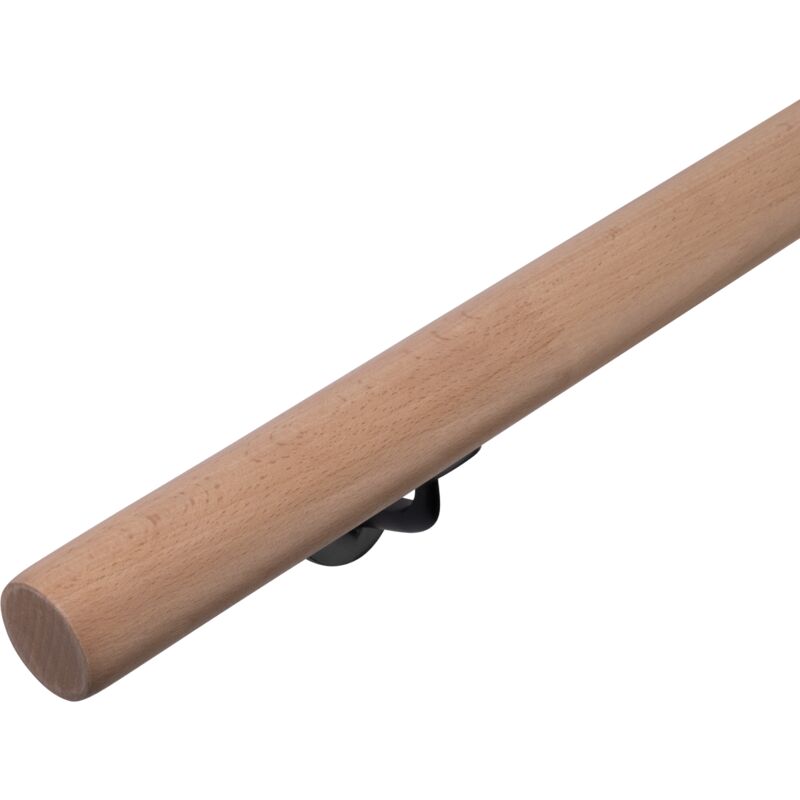 foto del prodotto handystairs ringhiera per scale in legno 40 mm faggio giuntato a pettine laccato estremit dritte 150 cm