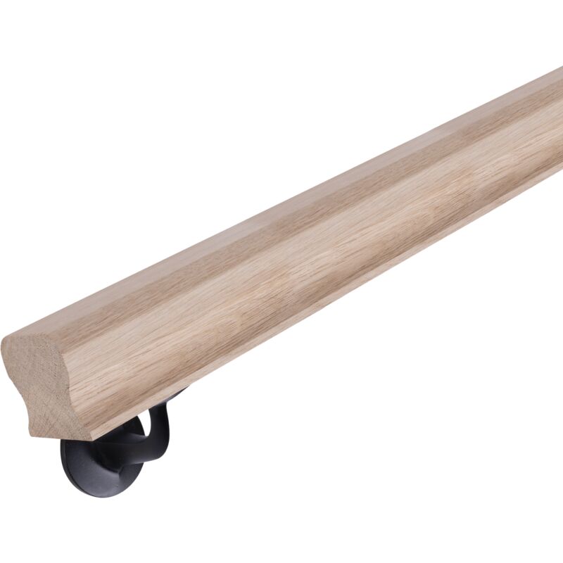 foto del prodotto handystairs ringhiera per scale in legno home profilo serratura 50 x 50 mm rovere 150 cm