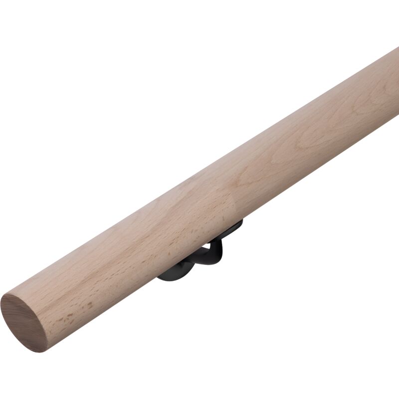 foto del prodotto handystairs ringhiera per scale in legno ringhiera tonda 40 mm legno di faggio giuntato a pettine estremit dritte 100 cm