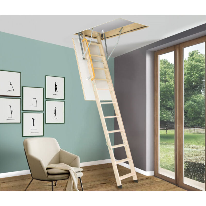 foto del prodotto handystairs scala retrattile profi dimensioni scatola 120 x 70 cm altezza 280 cm valore u 1,26 w m 