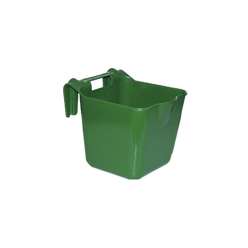 foto del prodotto hangon 8l comedero da appendere, plastica resistente all impatto, con ganci, verde, circolare, con manico, 27 x 35 x 25 cm, 8 l kerbl