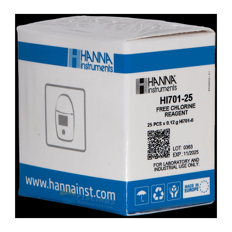 foto del prodotto hanna instruments reagente in polvere hanna per cloro libero.25 pz.