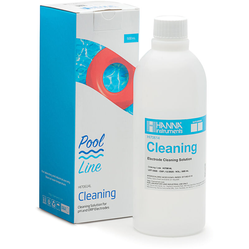foto del prodotto hanna instruments soluzione detergente per elettrodi, uso generale, flacone da 500 ml hi70614l