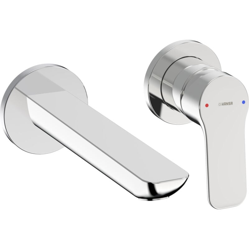 foto del prodotto hansa basic miscelatore ad incasso per lavabo, montaggio a 2 fori, cromo 55602103