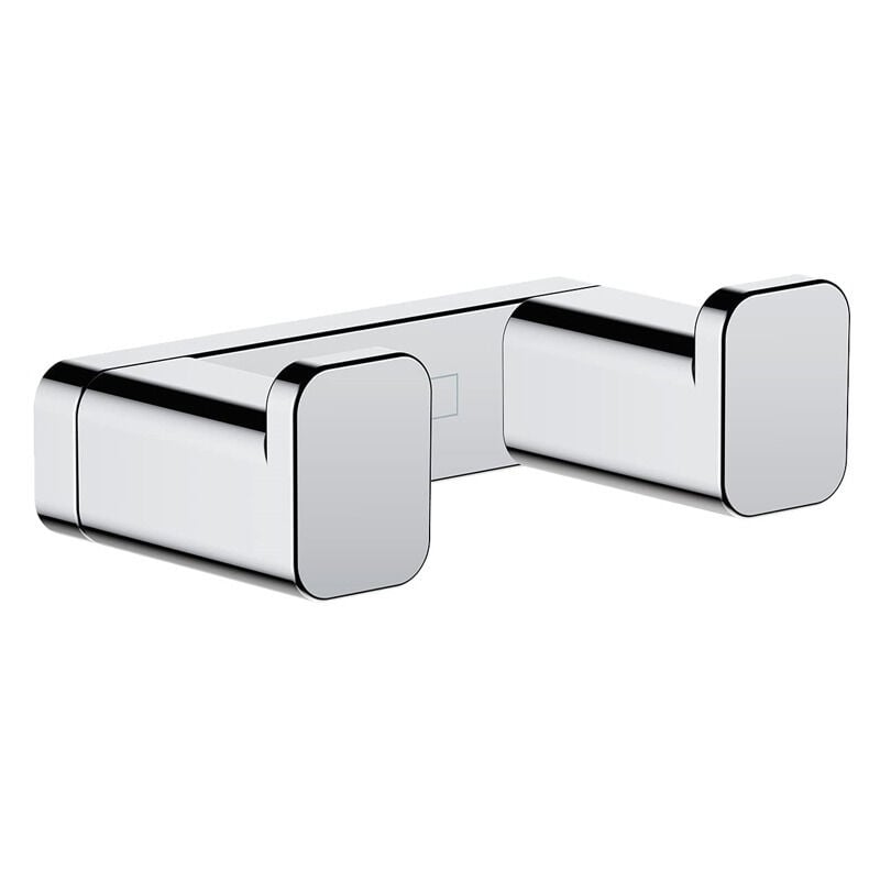 foto del prodotto hansgrohe addstoris gancio doppio in metallo 6,6x2x3,6cm con fissaggio nascosto, cromo 41755000 