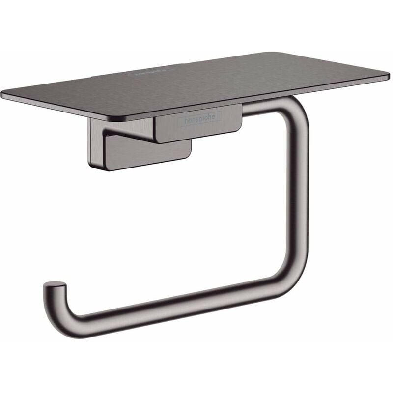 foto del prodotto hansgrohe addstoris portarotolo con mensola, cromo nero spazzolato 41772340
