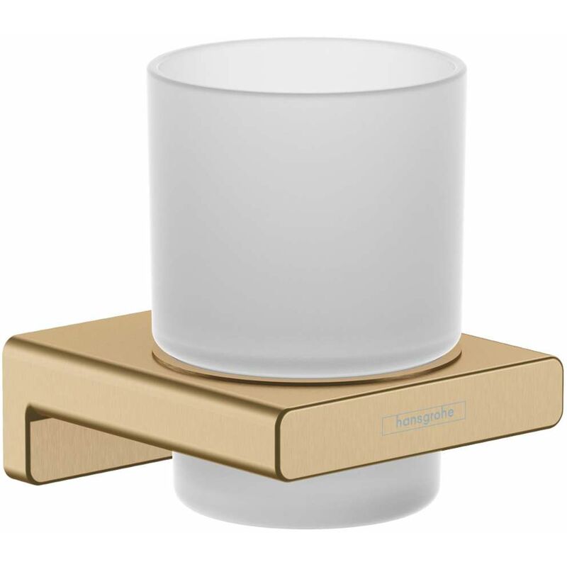 foto del prodotto hansgrohe addstoris portaspazzolino e dentifricio con supporto, vetro opaco color bronzo spazzolato 41749140
