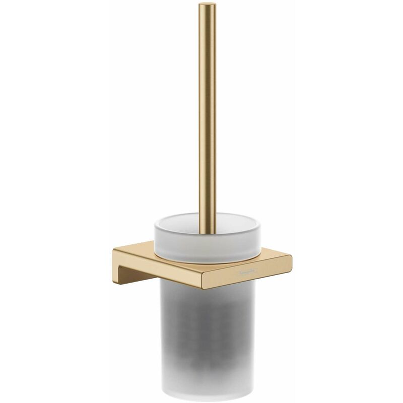 foto del prodotto hansgrohe addstoris scopino wc a parete, vetro opaco color bronzo spazzolato 41752140