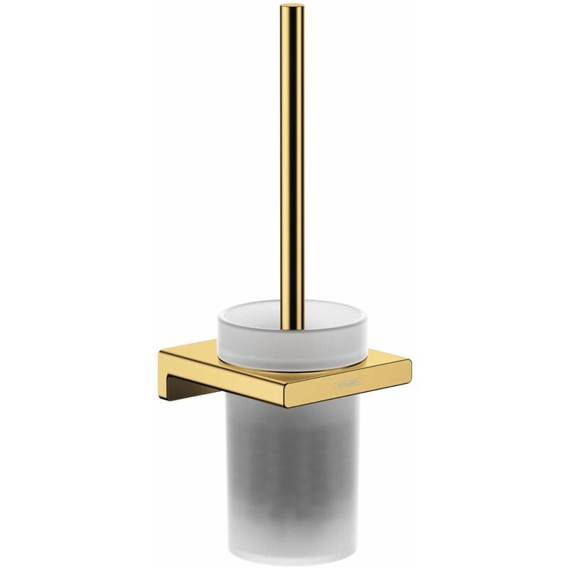 foto del prodotto hansgrohe addstoris scopino wc a parete, vetro opaco color oro lucido 41752990