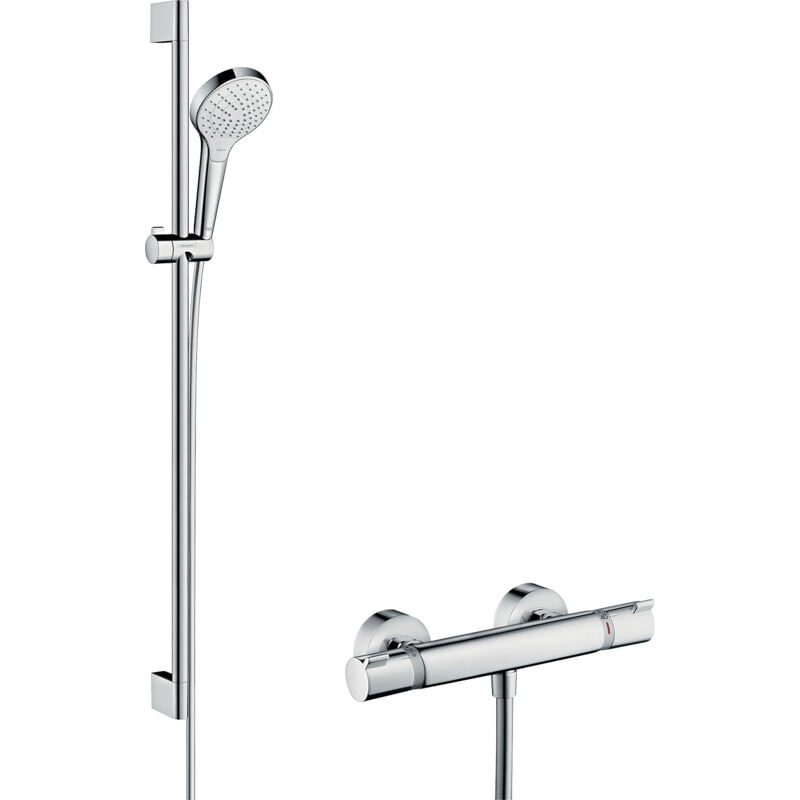 immagine 0 del prodotto hansgrohe croma select s set doccia vario con termostato, 3 getti, asta doccia 90 cm, bianco cromato 27014400