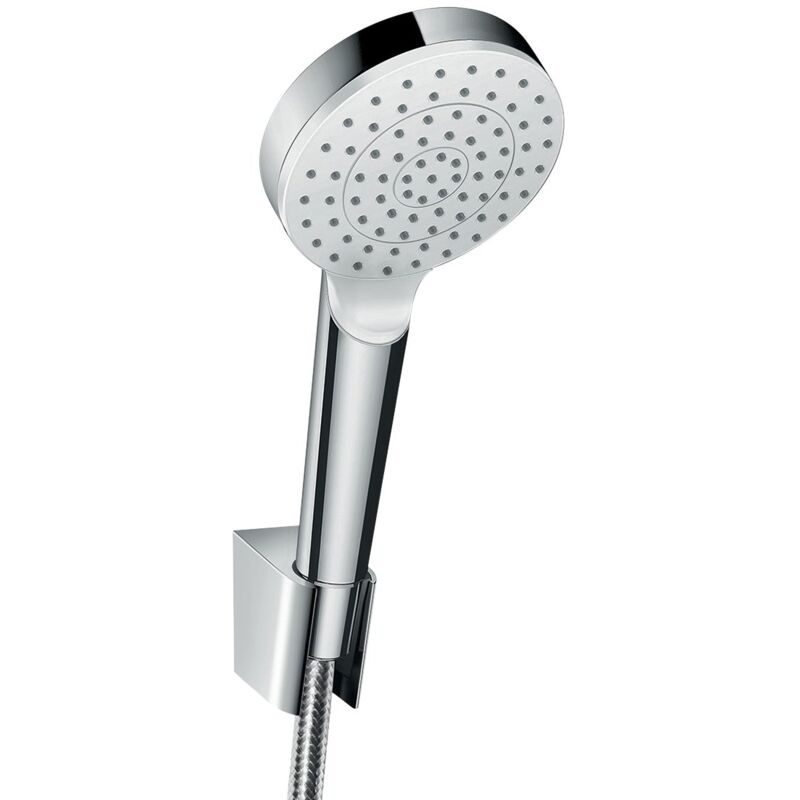 foto del prodotto hansgrohe crometta set supporto doccia 1 getto ecosmart 9 l min con flessibile doccia 160 cm, bianco cromo, 26569400