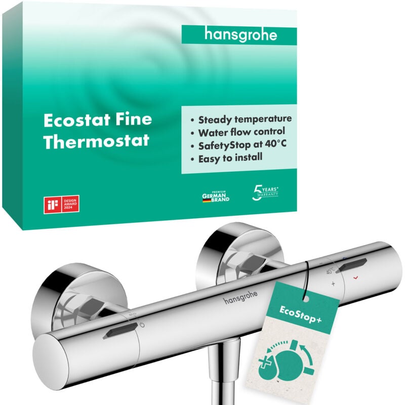 foto del prodotto hansgrohe ecostat fine thermostat de douche, apparent, 1