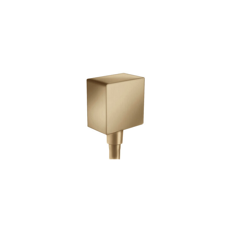 foto del prodotto hansgrohe fixfit attacco per flessibile square con valvola di non ritorno, bronzo spazzolato 26455140